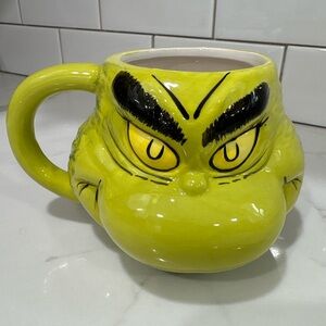 Dr. Seuss The Grinch 3D‎ Face Mug 2021 Vandor Bioworld Ceramic Cup